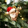 Colgante de Carta de Jengibre de Papá Noel Decoraciones para Árbol de Navidad Adornos Navideños Colgantes de Cartas de Navidad