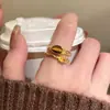 Anillo de Flor Vintage Estilo Corte Incrustado de Diamantes, Anillo de Dedo Índice de Gama Alta de Nicho, Venta al por Mayor de Joyería Vintage de Segunda Mano para Mujeres