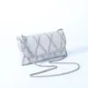 Nova bolsa de mão full-diamond transfronteiriça, uma bolsa de noite luxuosa, uma bolsa de ombro cravejada de diamantes, uma bolsa transversal e uma bolsa de axila para eventos noturnos