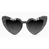 Suministro exclusivo transfronterizo: Gafas de Sol Negras con Forma de Corazón y Pedrería, Gafas para Foto de Fiesta de Cumpleaños Irty Fucking
