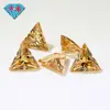 Huagang Gems Zircônia Champagne Triangular de Ângulo Reto 5A Pedra Solta, Zircônia Cúbica Triangular Pedra Sintética Cz para Joias