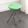 Taburete Plegable de Plástico Engrosado para Comedor en Casa, Taburete Redondo Alto para Adultos, Taburete Portátil Simple para Exteriores para Sala de Estar y Dormitorio