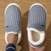 Sapatos de algodão de geração transfronteiriça inverno 2024 novo calçado externo raiz de bolsa forrado com fleece interno quente sola grossa chinelos de algodão atacado