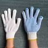 Luvas de Proteção do Trabalho Atacado Fio de Algodão Nylon Luvas Antiderrapantes para Reparo de Carro, Trabalho em Obra, Trabalho de Manutenção, Luvas de Algodão Resistentes ao Desgaste com Fio Branco