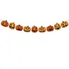 Decoração de Halloween Transfronteiriça Bandeiras de Abóbora, Adereços Assustadores para a Atmosfera de Halloween, Faixas, Decorações Espirais Pendentes