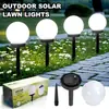Luz de Paisaje para Patio Exterior Solar Recargable Impermeable Bola Blanca Luz de Ambiente Iluminación de Jardín Luz Decorativa de Enchufe de Piso