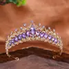 Corona de Novia con Pedrería Tocado Corona de Boda Europea y Americana Accesorios para Vestido de Novia Diadema de Peinado Estilo Banquete Accesorios