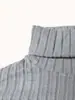 Conjunto de dos piezas de suéter y pantalones holgados de comercio exterior para mujer, otoño e invierno 2023, informal, de punto, cuello alto, manga larga, Europa y Estados Unidos
