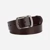 En stock Cinturón de Cuero Genuino para Hombre con Hebilla de Pin Capa Superior de Piel de Vaca Moda Casual Cinturón Versátil con Jeans Personalizados