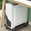 Soporte para Host de Computadora de Escritorio con Ruedas, Estante de Almacenamiento de Doble Capa, Bandeja Organizadora de Oficina Debajo del Escritorio