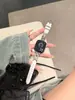 Cobre con Incrustaciones de Diamantes Florales Correa de Cuero de Zirconia Adecuado para Apple Watch iWatch 12ª Generación 11/10