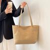 Bolsa Casual de Palha Trançada 2026 Nova Tendência Grande Capacidade Tote de Ombro Bolsa Grande Feminina Tendência Bolsa Tote de Compras para Mulheres