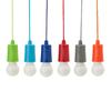 Luz LED Portátil de Exterior Colorida con Cordón de Tirar Estilo Retro para Tienda de Campaña Iluminación Bombilla de Luz Nocturna con Cordón de Tirar Blanca