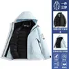 Chamarra cortavientos impermeable tres en uno estilo Luotuo para exteriores para mujer, abrigo de trabajo para empresa para hombre, LOGOTIPO personalizado
