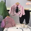 Comercio Exterior Wholesale Traje de Primavera para Niños Estilo Nuevo 2025 Camisa para Niños Moda Ropa de Primavera y Otoño para Niños Conjunto de Dos Piezas