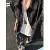 Camisa de cuadros de manga corta para hombre, estilo fino de verano, estilo americano moderno, camisa elegante con cuello de solapa, chaqueta casual holgada de media manga