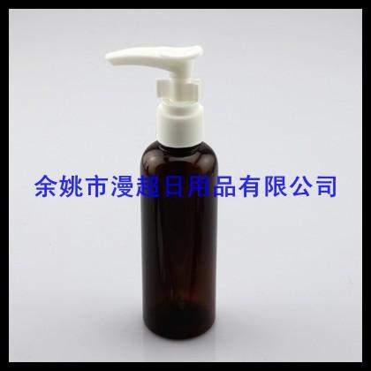 100ml 圆肩pet+夹子泵 棕色