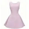Vestido Dulce de Celebridad de Internet de Diseño de Nicho, Delgado y Elegante, a la Moda y Sencillo, Estilo Francés, Vestido sin Mangas, Vestido tipo Tanque Multicolor