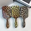 Pente de Bolha de Ar de Acetato com Estampa de Leopardo Transfronteiriço Padrão Pente Almofada de Ar Pente para Massagem do Couro Cabeludo Pente de Cabelo Antiestático Ecologicamente Correto Pente