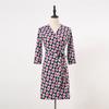 Falda cruzada Falda con estampado para la hora del té Corte ajustado Vestido retro Dropshipping Pg Dvf2025 Nuevo estilo Primavera y Verano
