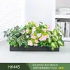Paisagismo com Plantas Verdes Simulação Floreira Divisória de Piso Arte Floral de Chão Paisagem de Plantas Combinação de Floreira Flor Artificial em Vaso Bonsai Decoração
