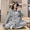 Xiyue Otoño e Invierno Nuevo Estilo Terciopelo Alemán Pijama para Maternidad y Lactancia para Mujeres Venta al por Mayor Ropa de Confinamiento para Maternidad de Color Sólido