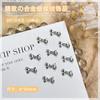 10 lazos de aleación para uñas, populares en línea, pequeños lazos dorados y plateados, accesorios navideños con diamantes para uñas.