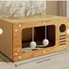 Placa Arranhador para Gatos Cama para Gatos Integrada Villa de Camada Dupla Resistente ao Desgaste Sem Descascar Placa para Patas de Gato Super Grande Espessa Bom Item para Gatos Afiarem as Garras