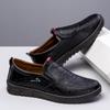 Sapatos de Couro Atacado Transfronteiriço para Homens Primavera 2025 Novos Sapatos Casuais Masculinos Couro Macio de Uma Perna Sola Macia Sapatos Respiráveis para Homens