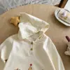 Camiseta de Dibujos Animados para Niñas Ningli Otoño Nuevo Estilo Bebé Elegante Sudadera con Gorro de Estrella Elfo Top de Otoño para Niños Tendencia