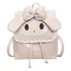Bolso de mujer transfronterizo nuevo, bolso de axila de luna creciente dulce y lindo de dibujos animados, ribete de encaje de cordero, bolso de hombro y cruzado para niña