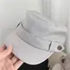 Sombrero de copa plana para mujer primavera y verano versátil hace que la cara se vea más pequeña sombrero ecuestre circunferencia de cabeza grande parte superior cuadrada cara redonda gorra plana de moda sombrero de caballero moderno