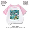 Camiseta Infantil de Manga Curta Co-Branded Minecraft Masculina de Verão Roupas para Meninos Adulto Tops de Algodão Puro Tendência