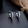 Brincos de Argola Cruzados de Zircônia Transfronteiriços para Homens, Brincos de Argola Lisos, Presilhas de Orelha de Raio, Pingentes de Orelha, Acessórios de Orelha para Mulheres, Amostra de Live do TikTok