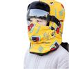 Gorro Lei Feng de Invierno para Niños de Spider-Man con Máscara Facial Forrada de Felpa y Calentador de Cuello, Gorro de Algodón del Noreste Integrado, Estilo de Dibujos Animados de Moda