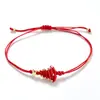 Pulsera Roja Tejida a Mano para Año Nuevo 2026 con Nudo Diagonal Corazón de Amor Pulsera de Pareja Joyería para el Día de San Valentín Hilo Rojo Producto Terminado