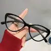 Nuevo Marco de Gafas para Miopía Estilo Retro Europeo y Americano Ojo de Gato Populares Gafas Planas para Mujer Moda Tendencia Venta al por Mayor Gafas con Filtro de Luz Azul