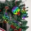 Decoración Navideña Rasca y Gana para Niños Bricolaje Colorido Pintura Papel para Rascar Arte Árbol de Navidad Colgante Hecho a Mano