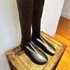 2026 Nuevas Botas Elásticas Ajustadas de Caña Alta con Punta Redonda para Otoño/Invierno para Mujer, Botas Largas de Moda con Suela Plana y Efecto Adelgazante