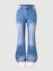 Fornecimento Transfronteiriço Exclusivamente para Amazon Europeia e Americana: Jeans Flares Elásticos Slim-Fit Novos e Modernos para Meninas Mais Velhas, em Estoque