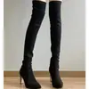 Botas calcetín de moda puntiagudas, hasta la rodilla, elásticas para mujer, estilo de tubo largo de nicho, nuevas botas de diseño de moda europea y americana 2026