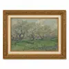 Pintura al Óleo Estilo Jardín de Olivos Campo de Van Gogh con Marco Dorado Vintage Sala de Estar Entrada Arte de Pared con Marco Pintura Decorativa Decoración de Pared para Casa de Huéspedes
