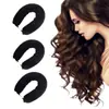 Rizadores de Cabello sin Calor, Estilo Europeo y Americano, Herramienta Rizadora de Olas Grandes de Goma de 3 cm para Dormir, Sin Daño al Cabello, Venta al por Mayor Transfronteriza