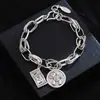Pingente de coração urso grafite pulseira retrô personalidade acessórios explosivos transfronteiriços joias de nicho ins temperamento atacado