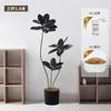 Planta Verde Diamante Negro Árvore da Borracha Sala de Estar Interna Vaso Grande Luxo Leve Biónico Árvore Artificial Plantas Ornamentos