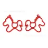 Caballo Rojo Festivo Caballo de Madera Joyería con Goteo de Aceite Accesorios Colgante de Caballo del Año Nuevo para Collar Llavero Cadena para Teléfono Móvil Colgante Hecho a Mano