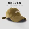Gorra de Béisbol con Circunferencia de Cabeza Grande, Textura Suave Cepillada, Visera Curva, Versátil, Diseño Simple de Letra, Efecto Adelgazante del Rostro, Gorra tipo Pato para Hombres y Mujeres, Moderna