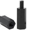 Coluna de Nylon Coluna Hexagonal de Nylon de Passagem Única Coluna de Isolamento Coluna de Suporte Isolada de Plástico Espaçador de Placa de PC Pino M2M3M4M5