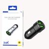 Cargador de Coche Lezang 3.4 Mini Interfaz USB Doble Carga Rápida Adecuado para Modelo 12V24V Cargador de Coche Más Vendido
