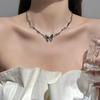 Collar de Mariposa Degradado Accesorios Choker para Mujer Collar Cadena Clavícula Sentido del Diseño Y2K 2024 Nuevo